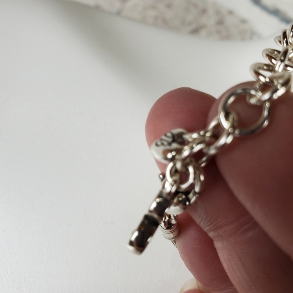 Vintage Brighton London Groove Neckline Large Circle Silver Plated Retired - Picture 8 of 10